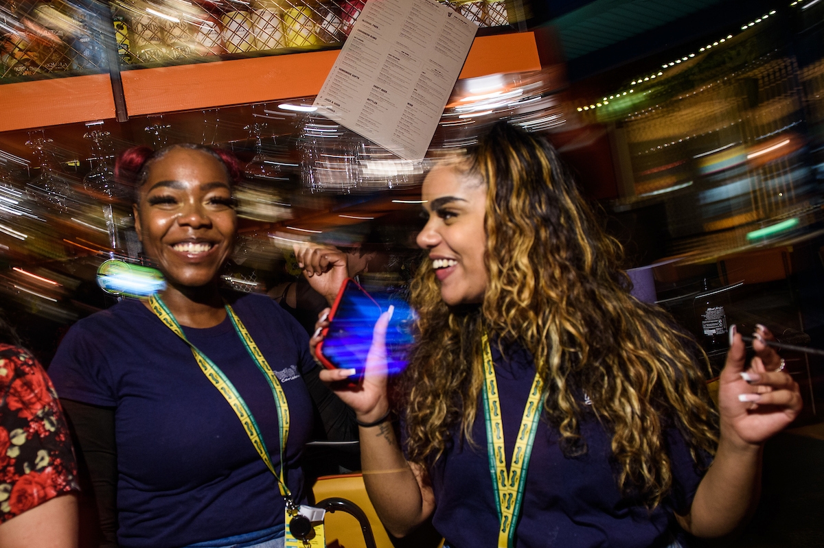 Bar Team enjoying SoundClash Festival and Live DJ