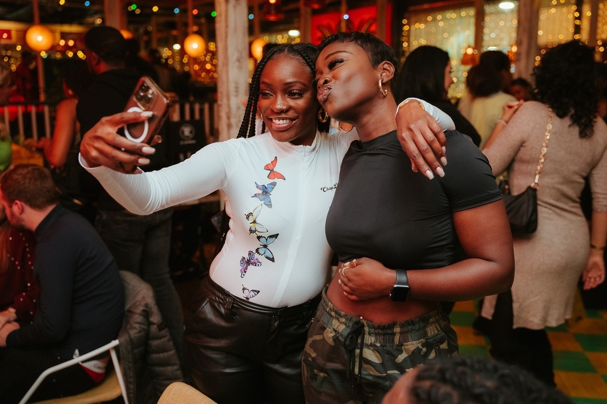 Guests taking selfie